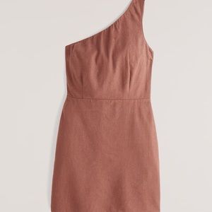 NWOT Abercrombie Linen One Shoulder Dress